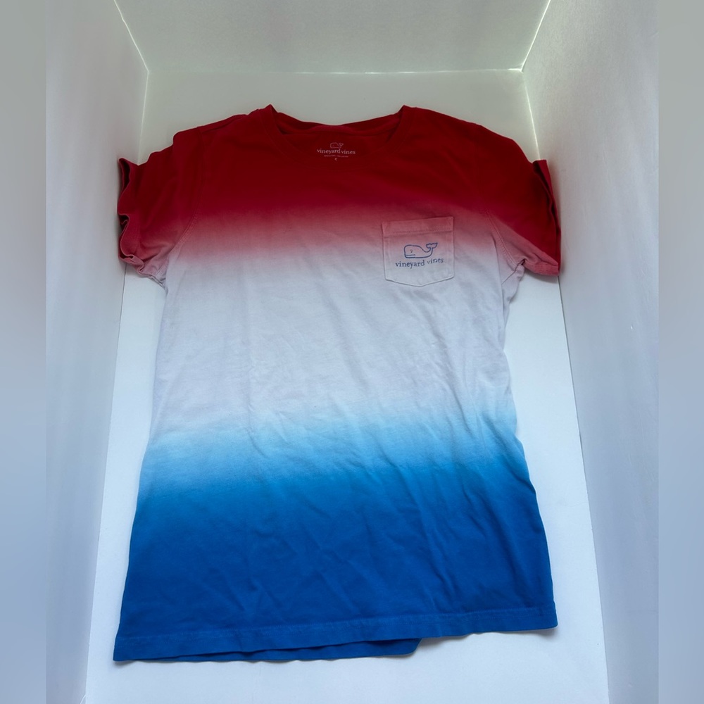 Vineyard Vines T-Shirt Womens Small Red White and Blue